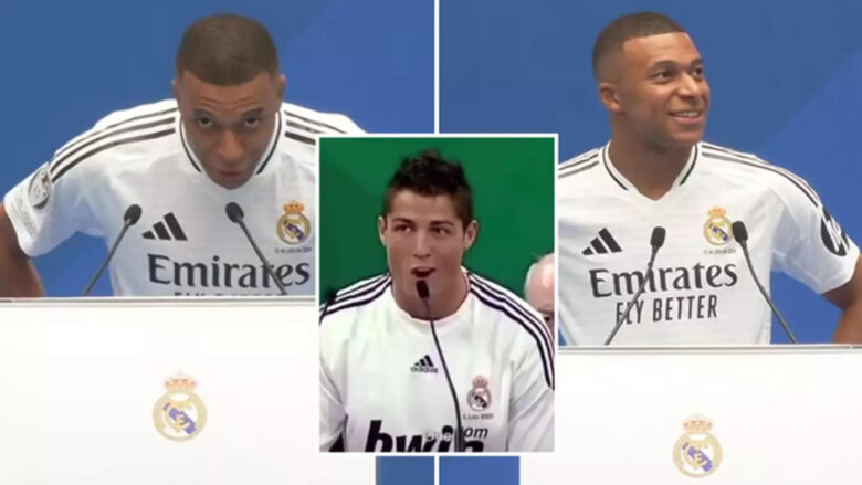 Dhjetë detajet e ngjashme në prezantimin e Mbappes me atë të Ronaldos te Real Madridi