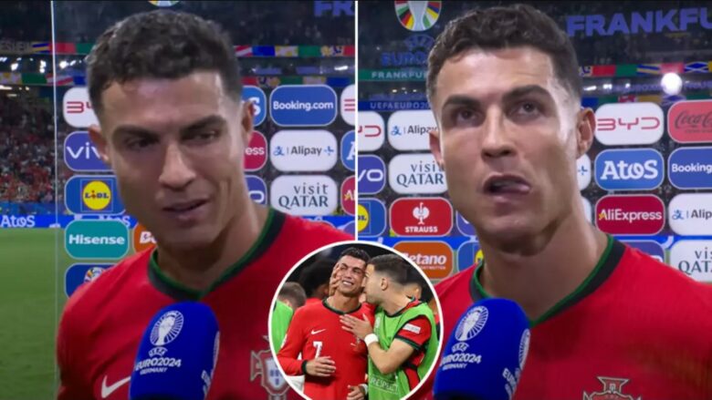 Tifozët mendojnë se kanë gjetur arsyen e vërtetë pse Ronaldo shpërtheu në lot ndërsa shfaqen pamjet e reja