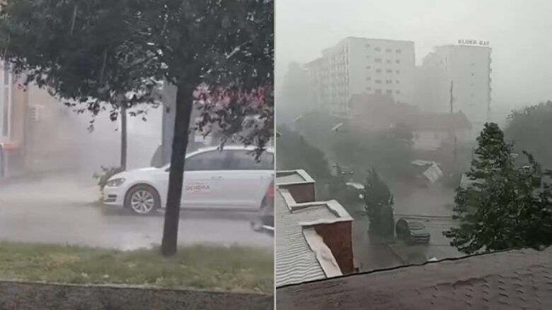 Prishtinën e freskon shiu, stuhi në Fushë Kosovë