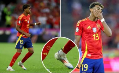 Po shkëlqen me Spanjën në Euro 2024, por Lamine Yamal mban flamujt e dy vendeve tjera në këpucët e tij sportive