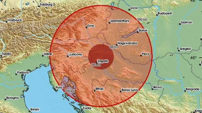 Kroacia goditet nga një tërmet