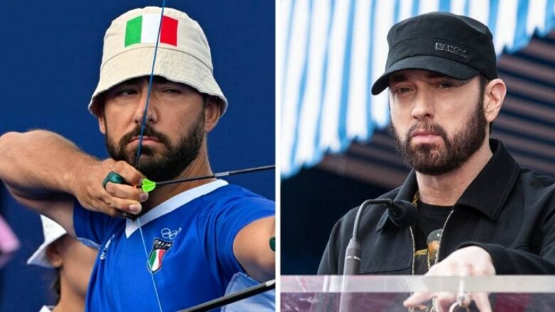 Atleti italian i Lojërave Olimpike është bërë viral në internet për ngjashmërinë e tij të madhe me reperin Eminem