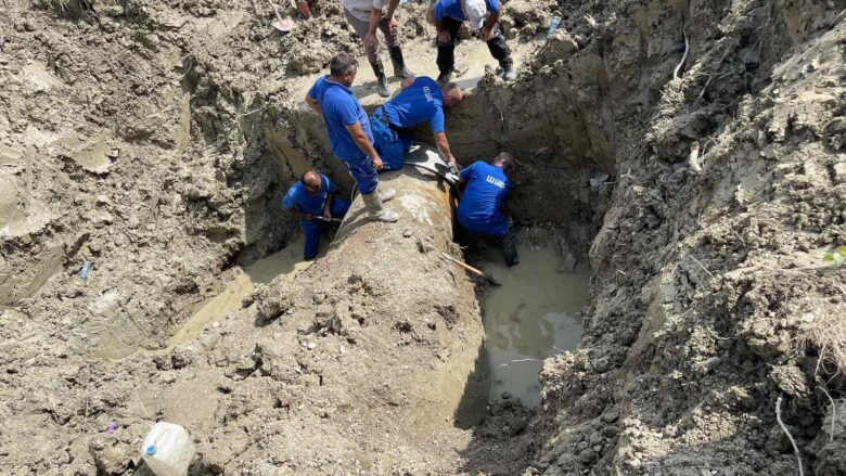 Eliminohet defekti i gypit në fshatin Qerim, rikthehet furnizimi me ujë