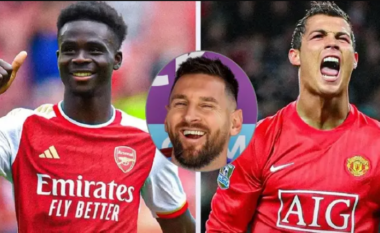 Bukayo Saka kalon rekordin e Cristiano Ronaldos, krahasohet me Lionel Messin