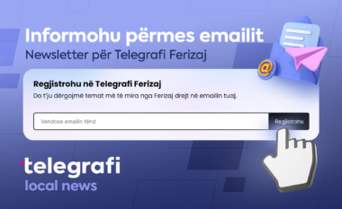 Qyteti yt, lajmet e tua: Regjistrohuni me email në Telegrafi Ferizaj dhe informohuni për ngjarjet e fundit