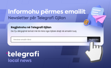 Qyteti yt, lajmet e tua: Regjistrohuni me email në Telegrafi Gjilan dhe informohuni për ngjarjet e fundit