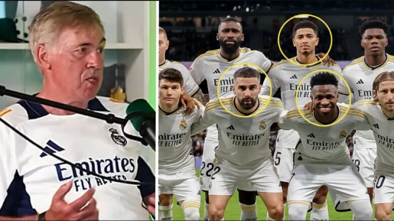 Ancelotti zgjedh fituesin e Topit të Artë mes Vinicius Jr, Bellingham dhe Carvajal