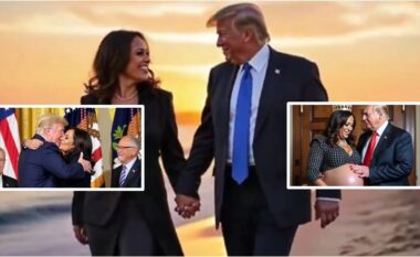 Një video e krijuar nga AI tregon Donald Trump dhe Kamala Harris në “skena romantike”