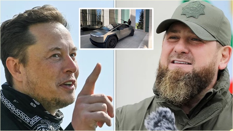 Musk mohon t’i ketë dhuruar Kadyrovit një Tesla Cybertruck – të cilin ai e pajisi me një mitraloz