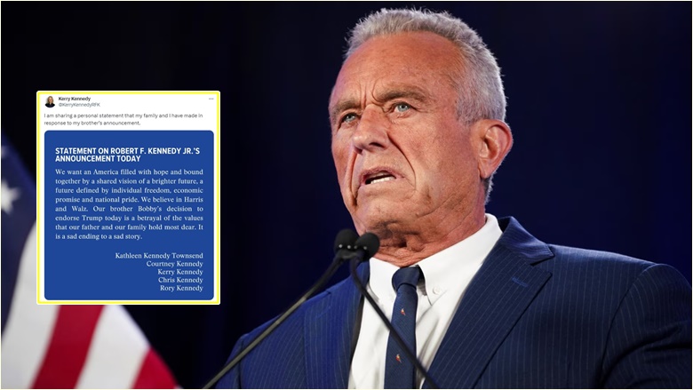 ‘Pezullon’ garën presidenciale – Robert F Kennedy Jr pritet ta mbështesë Trumpin, familja e tij del në mbështetje të Kamala Harrisit