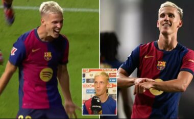 Dani Olmo shpjegon domethënien e vërtetë të festës së tij të ‘orës’ pasi shënoi në debutimin e tij me Barcelonën