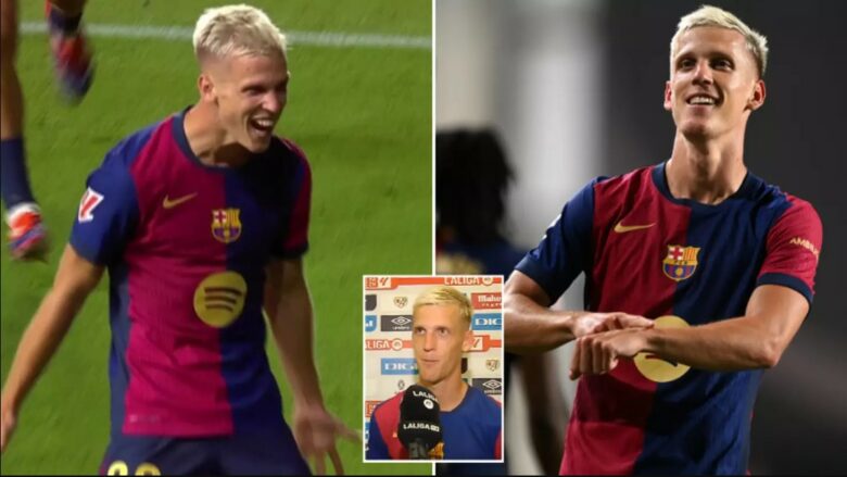 Dani Olmo shpjegon domethënien e vërtetë të festës së tij të ‘orës’ pasi shënoi në debutimin e tij me Barcelonën