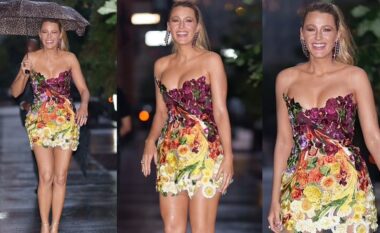 Blake Lively bën një paraqitje të mrekullueshme me një fustan shumëngjyrësh, në New York