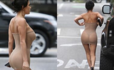 Gruaja e Kanye West, Bianca Censori, nuk i lë asgjë imagjinatës me një fustan nudo të tejdukshëm