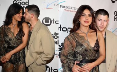 Priyanka Chopra shfaqet me një veshje mahnitëse, ndërsa mbështet bashkëshortin Nick Jonas në premierën e “The Good Half”