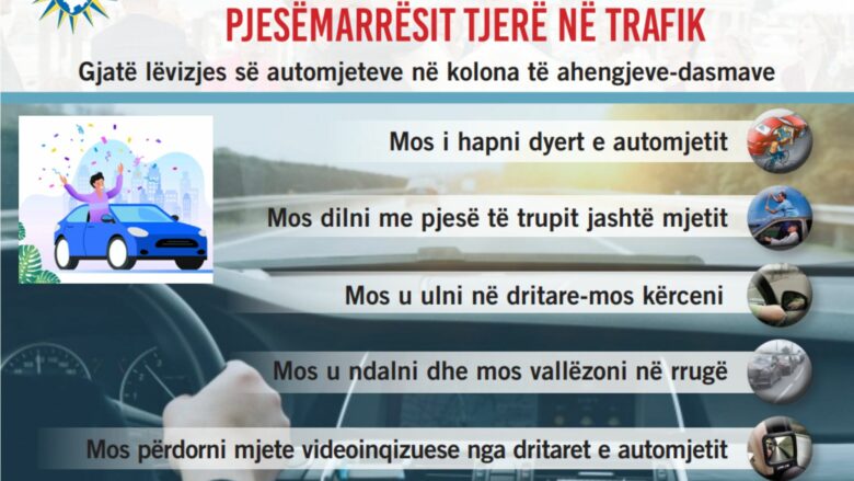 Policia apelon qytetarët: Mos lejoni që dasma juaj të rrezikojë pjesëmarrësit tjerë në trafik