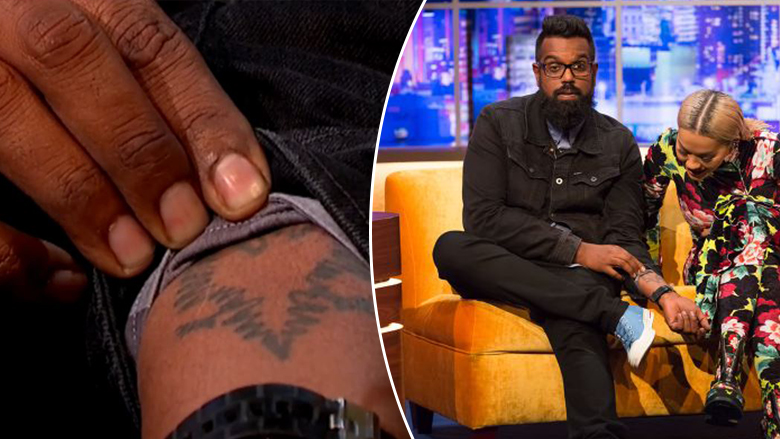 Komediani Romesh Rangathan tregon tatuazhin me shqiponjë në emisionin britanik, Rita Ora reagon e habitur: O Zot, është shqiponja jonë