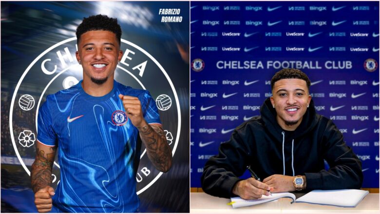 E kryer, Jadon Sancho te Chelsea