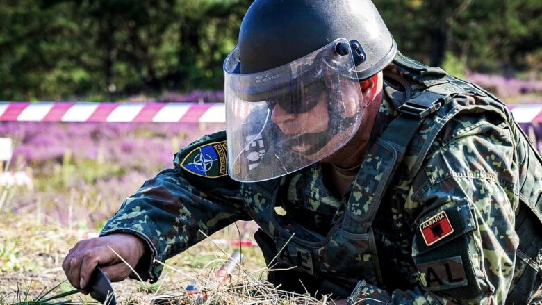 Ushtarët shqiptarë të NATO-s tregojnë aftësitë në kufi me Rusinë