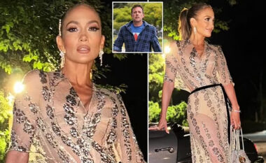 Jennifer Lopez shpërfill ditëlindjen e 52-të të Ben Affleck, ndërsa publikon disa poza atraktive me fustan transparent