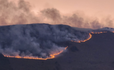 Situatë e rëndë nga zjarri në Parkun Kombëtar të Prespës, kërkohet ndërhyrje nga ajëri