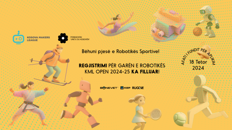 Kosova Makers League hap aplikimet për Edicionin e Shtatë të Garës së Robotikës, KML Open 2024-25