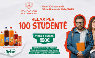 Fondacioni Golden Eagle dhe Relax ndajnë 100 bursa për 100 studentë nga Kosova dhe rajoni