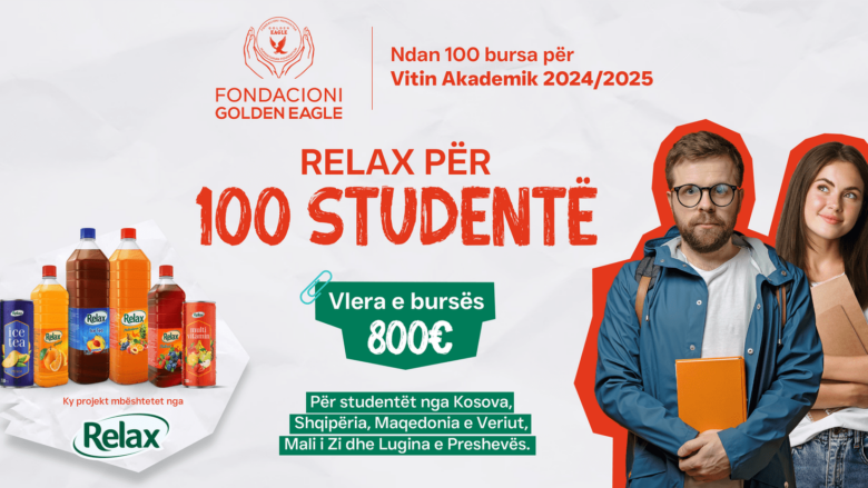 Fondacioni Golden Eagle dhe Relax ndajnë 100 bursa për 100 studentë nga Kosova dhe rajoni