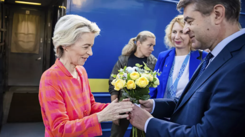 Von der Leyen me vizitë në Kiev për të premtuar fonde për rrjetin e dëmtuar të energjisë së Ukrainës