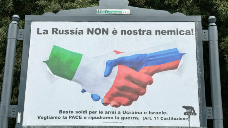 Postera pro-rus shfaqen në të gjithë Italinë