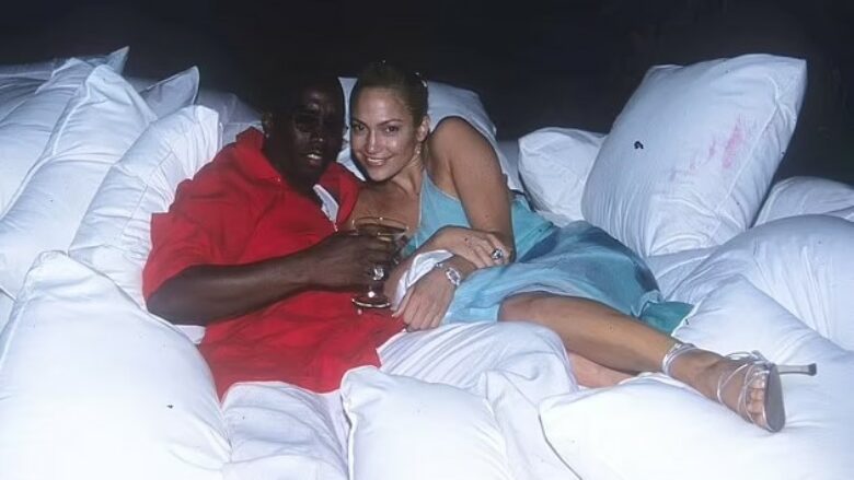 A photo of Jennifer Lopez in bed with ex boyfriend Diddy is  