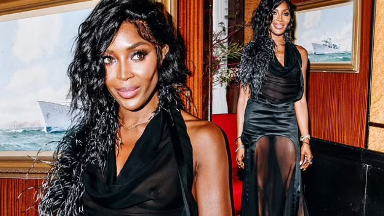 Naomi Campbell merr vëmendjen me dukjen tërheqëse në të zeza në eventin 