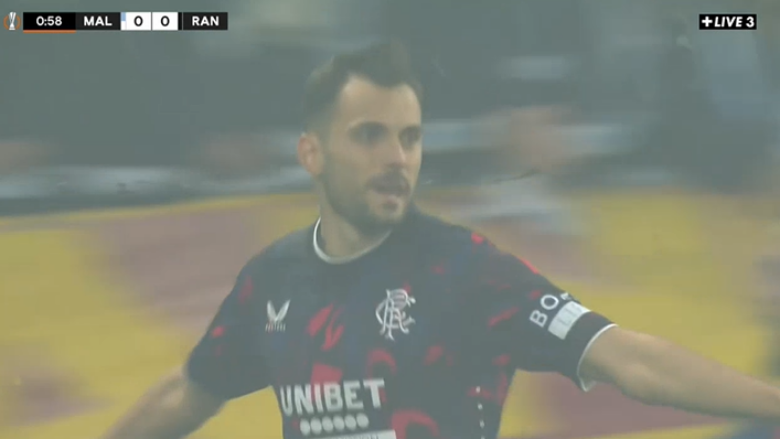 Nedim Bajrami shënon golin e parë te Rangers dhe atë në Ligën e Evropës