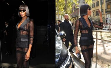 Naomi Campbell del me një veshje transparente, teksa merr pjesë në shfaqjen e “Dolce & Gabbana”