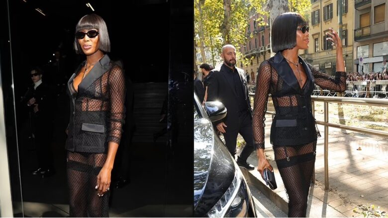 Naomi Campbell del me një veshje transparente, teksa merr pjesë në shfaqjen e “Dolce & Gabbana”