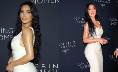 Kim Kardashian duket shumë elegante në një fustan të bardhë, në një event në New York