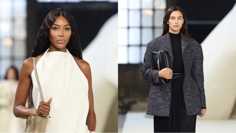 Naomi Campbell duket elegante në pistë me Irina Shayk në shfaqjen e Javës së Modës në Milano