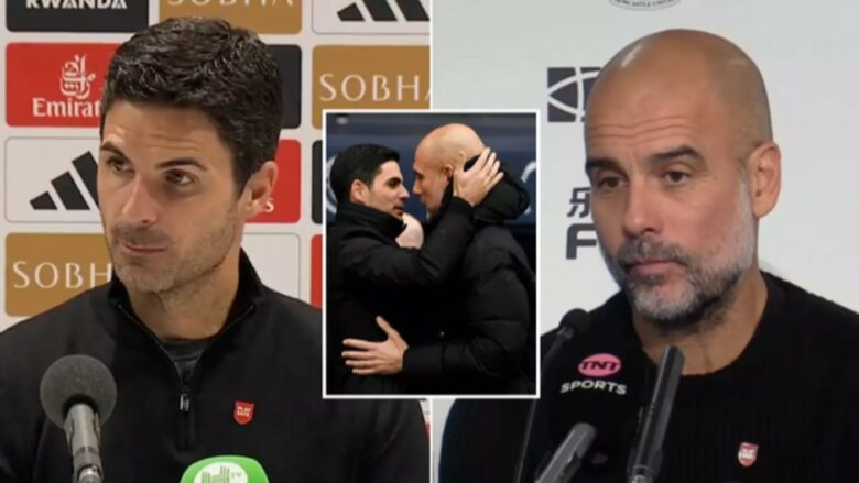 Mikel Arteta i përgjigjet Guardiolës pasi trajneri i Man Cityt i shpalli ‘luftë’ Arsenalit