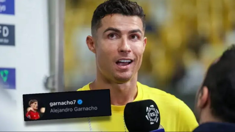 Alejandro Garnacho ‘pëlqen’ deklaratën e Ronaldos duke kritikuar Ten Hagun