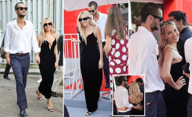 Sienna Miller merr pjesë në ditët e fundit të Festivalit të Filmit në Venecia, duket tërheqëse me fustan të zi