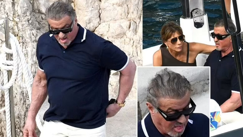 Sylvester Stallone shfaqet me model të ri flokësh, gjatë pushimeve verore me gruan e tij në Itali