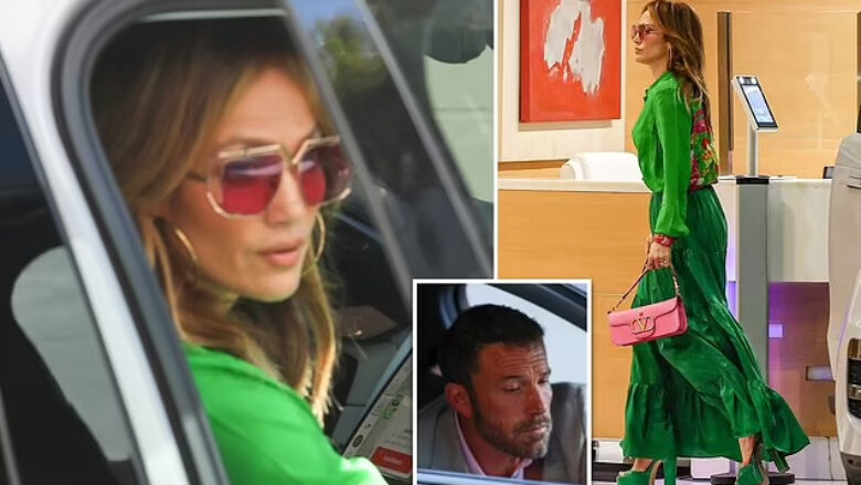 Ribashkimi i tensionuar i J-Lo me Ban Affleck, këngëtarja shihet duke shkuar në zyrën e tyre të përbashkët ndërsa aktori largohet menjëherë më pas