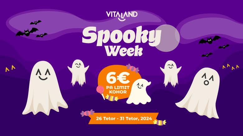 SpookyWeek po vjen në Vitaland me 6€ hyrjen PA LIMIT kohor!