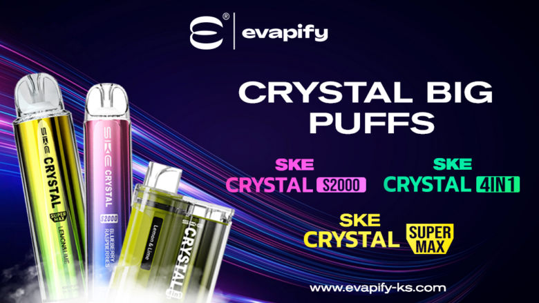 Ma n’fund! Gjiganti i “vapes” Crystal nga Evapify sjellë produktet “big puffs” në Kosovë