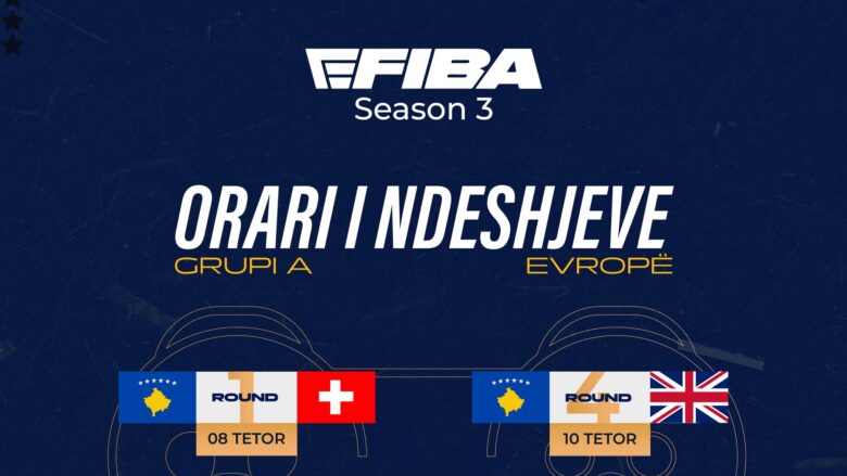 Kosova mëson orarin e ndeshjeve të Kampionatit Botëror në eSports Basketboll eFIBA season 3