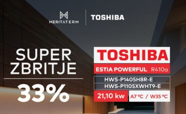 Meritaterm vazhdon kampanjën me super zbritje prej 33% për pompën termike më të mirë në treg, Toshiba