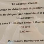 “ABA Burger” rriti çmimin e hamburgerit, Rukiqi: Tregues se çdo gjë po shtrenjëtohet në Kosovë