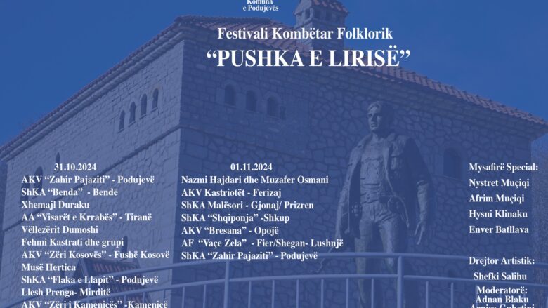 Në Podujevë organizohet festivali “Pushka e Lirisë” në 62-vjetorin e lindjes së heroit Zahir Pajaziti