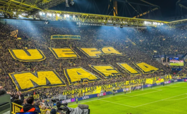 Protesta e tifozëve të Borussia Dortmund e cila u mbështet nga shumë tifozë të tjerë drejt UEFA-s