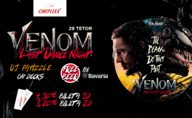 Sot për Ditën e Kinemasë në Cineplexx ju pret edhe Venom: The Last Dance Night me çmim special prej 3,20€